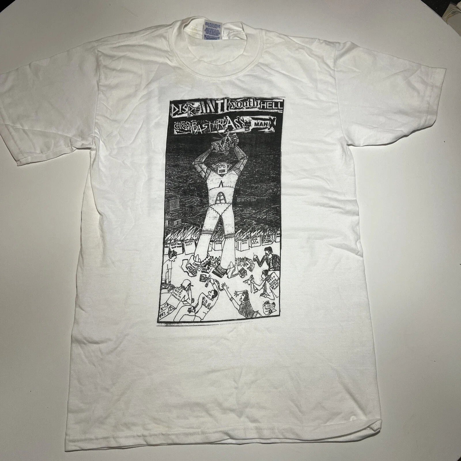 DISREANTIYOUTHHELLCHRISTBASTARDASSMANX TOUR SHIRT 2003 ORIGINAL POWER VIOLENCE Unisex T-shirt, Sweatshirt, Hoodie, Long Sleeve Tee - T-Shirt, Sweatshirt, Hoodie