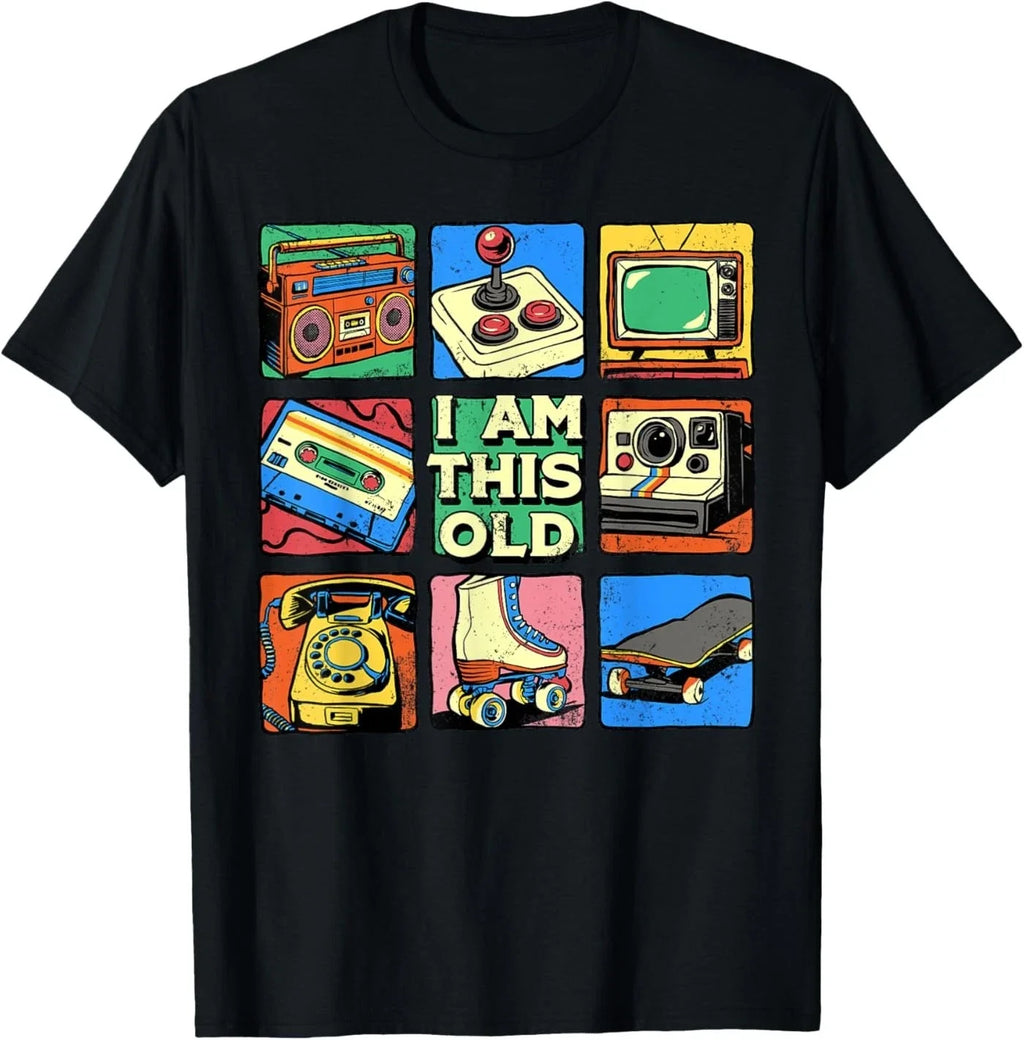 I Am This Old Retro Vintage Nostalgia 80s 90s Cassette Tape T-Shirt Unisex T-shirt, Sweatshirt, Hoodie, Long Sleeve Tee - T-Shirt, Sweatshirt, Hoodie