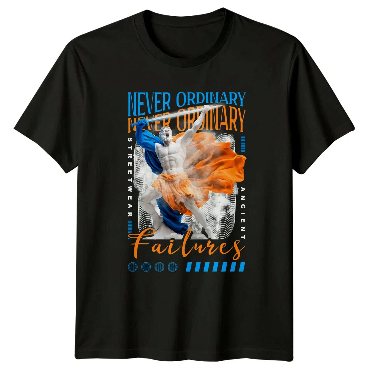 Never Ordinary Ancient Failures T-Shirt Greek Mythology Streetwear Gift Him Her Unisex T-shirt, Sweatshirt, Hoodie, Long Sleeve Tee - T-Shirt, Sweatshirt, Hoodie