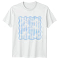 Blue White Clouds Striped Wavy T-Shirt Preppy Blue Clouds Aesthetic Summer Gift Unisex T-shirt, Sweatshirt, Hoodie, Long Sleeve Tee - T-Shirt, Sweatshirt, Hoodie