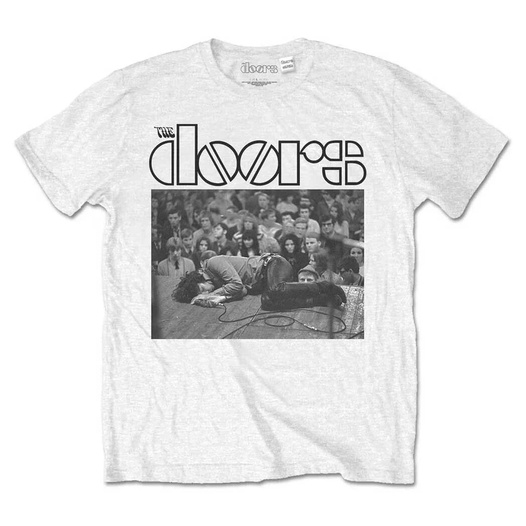 The Doors T-Shirt Jim On The Floor Morrison Official White New Unisex T-shirt, Sweatshirt, Hoodie, Long Sleeve Tee - T-Shirt, Sweatshirt, Hoodie