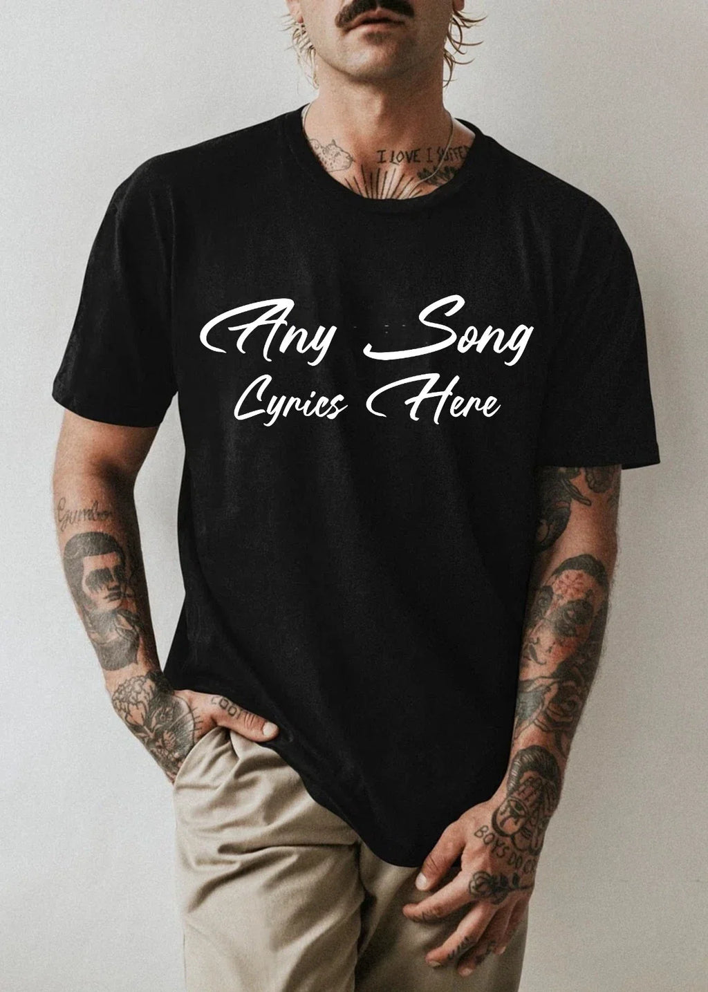 Custom Song Lyrics T Shirt Personalized Music Quote Tee Unisex Graphic Shirt Unisex T-shirt, Sweatshirt, Hoodie, Long Sleeve Tee - T-Shirt, Sweatshirt, Hoodie