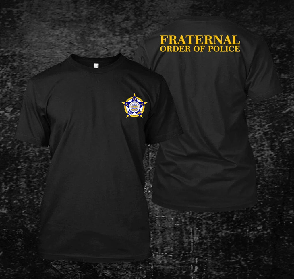 Flaternal Order of Police -  custom front and back t-shirt tee Unisex T-shirt, Sweatshirt, Hoodie, Long Sleeve Tee - T-Shirt, Sweatshirt, Hoodie