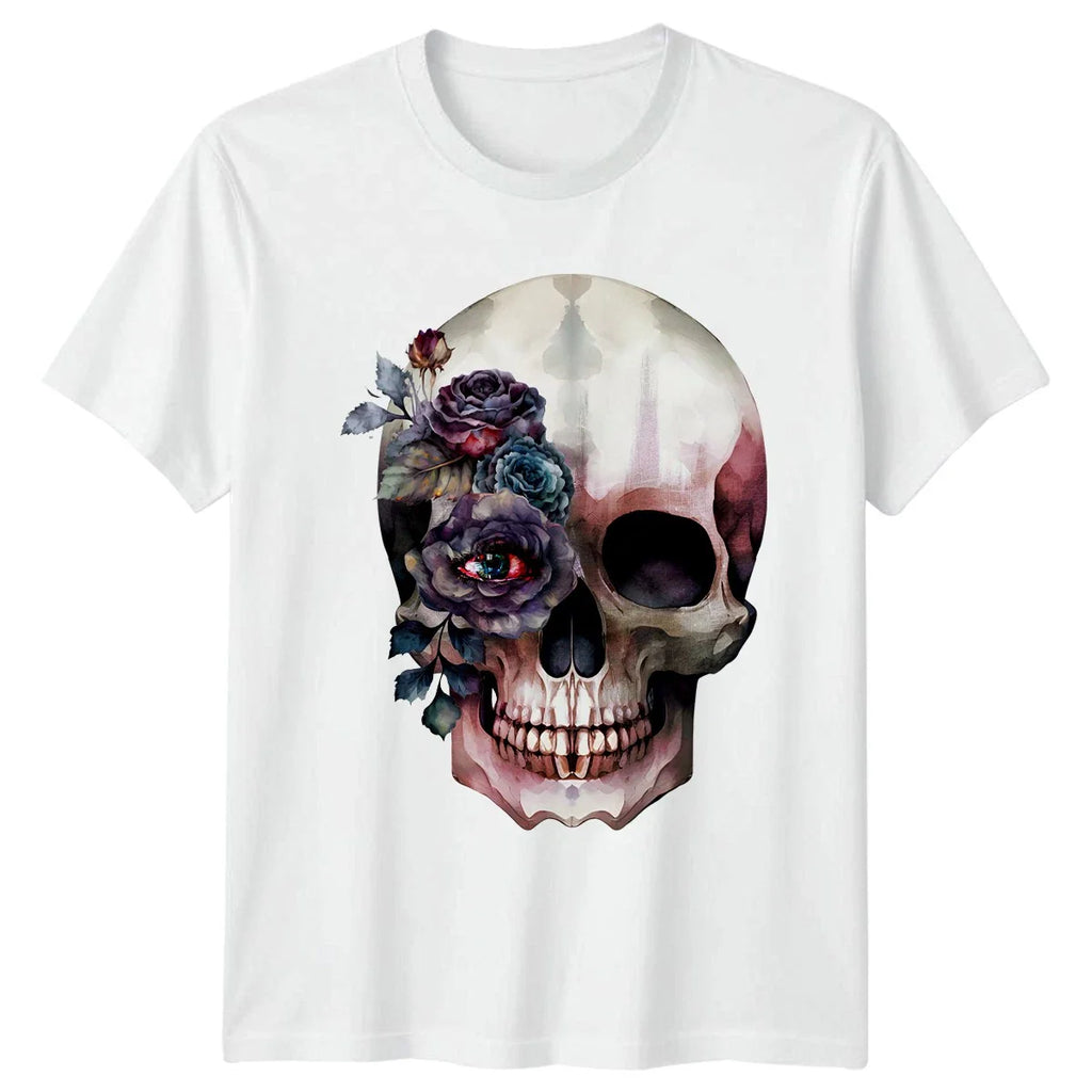Ethereal Floral Skull With Eye T-Shirt Dark Academia Goth For Him And Her Unisex T-shirt, Sweatshirt, Hoodie, Long Sleeve Tee - T-Shirt, Sweatshirt, Hoodie