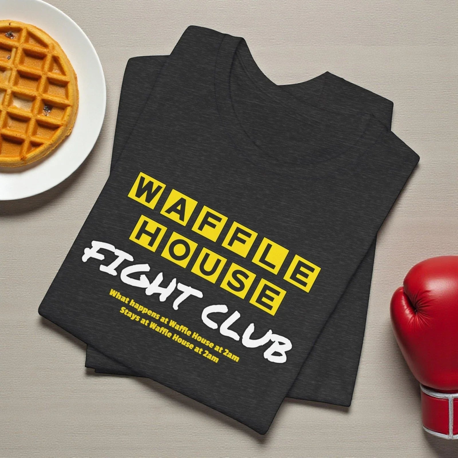 Funny Waffle House Fight Club Tee, Graphic T-Shirt, Unisex Trendy Design Unisex T-shirt, Sweatshirt, Hoodie, Long Sleeve Tee - T-Shirt, Sweatshirt, Hoodie