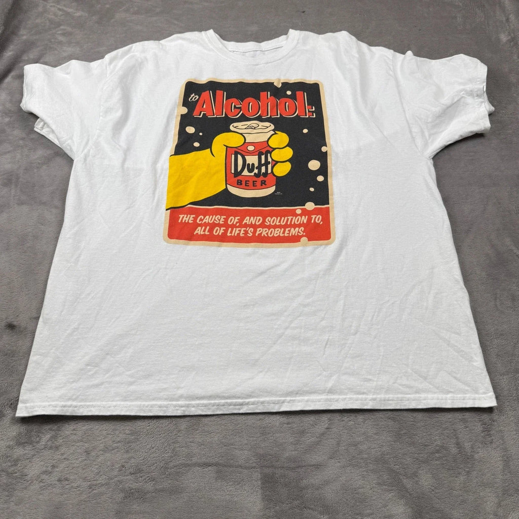 The Simpsons Duff Beer Alcohol T-Shirt - Men's 2XL Unisex T-shirt, Sweatshirt, Hoodie, Long Sleeve Tee - T-Shirt, Sweatshirt, Hoodie