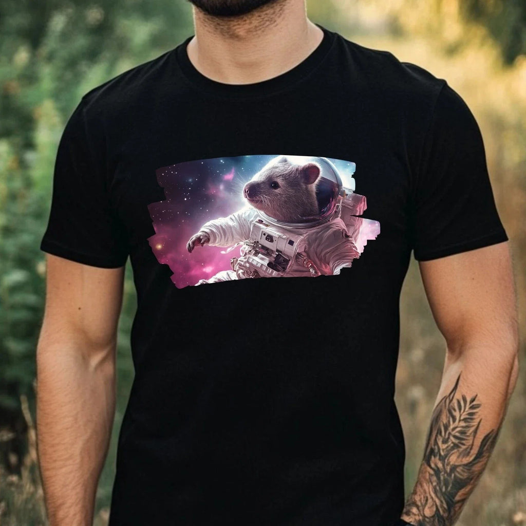 Mens Wombat as Astronaut Print Cotton T-Shirt Size XS to 5XL Unisex T-shirt, Sweatshirt, Hoodie, Long Sleeve Tee - T-Shirt, Sweatshirt, Hoodie