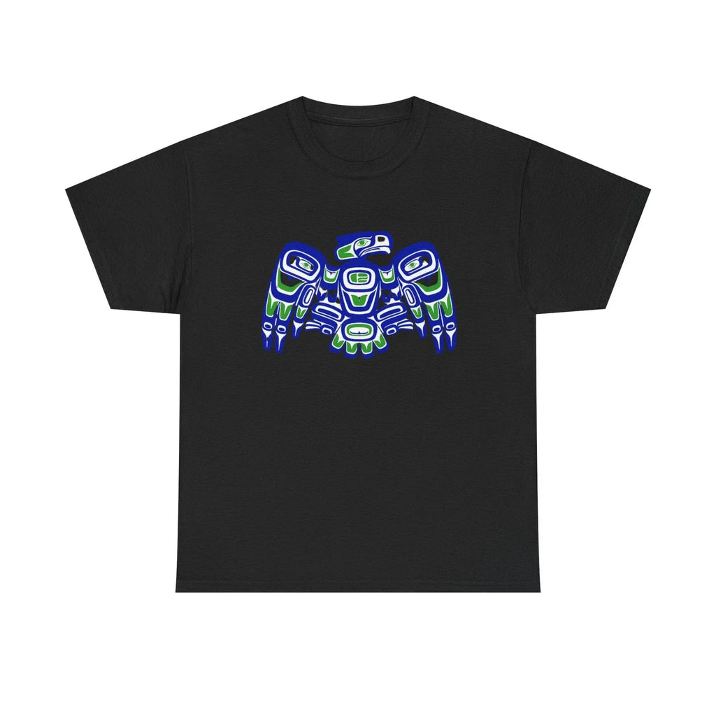 PNW Indigenous-Inspired Seahawks Tee | Native Art Football Shirt Unisex T-shirt, Sweatshirt, Hoodie, Long Sleeve Tee - T-Shirt, Sweatshirt, Hoodie