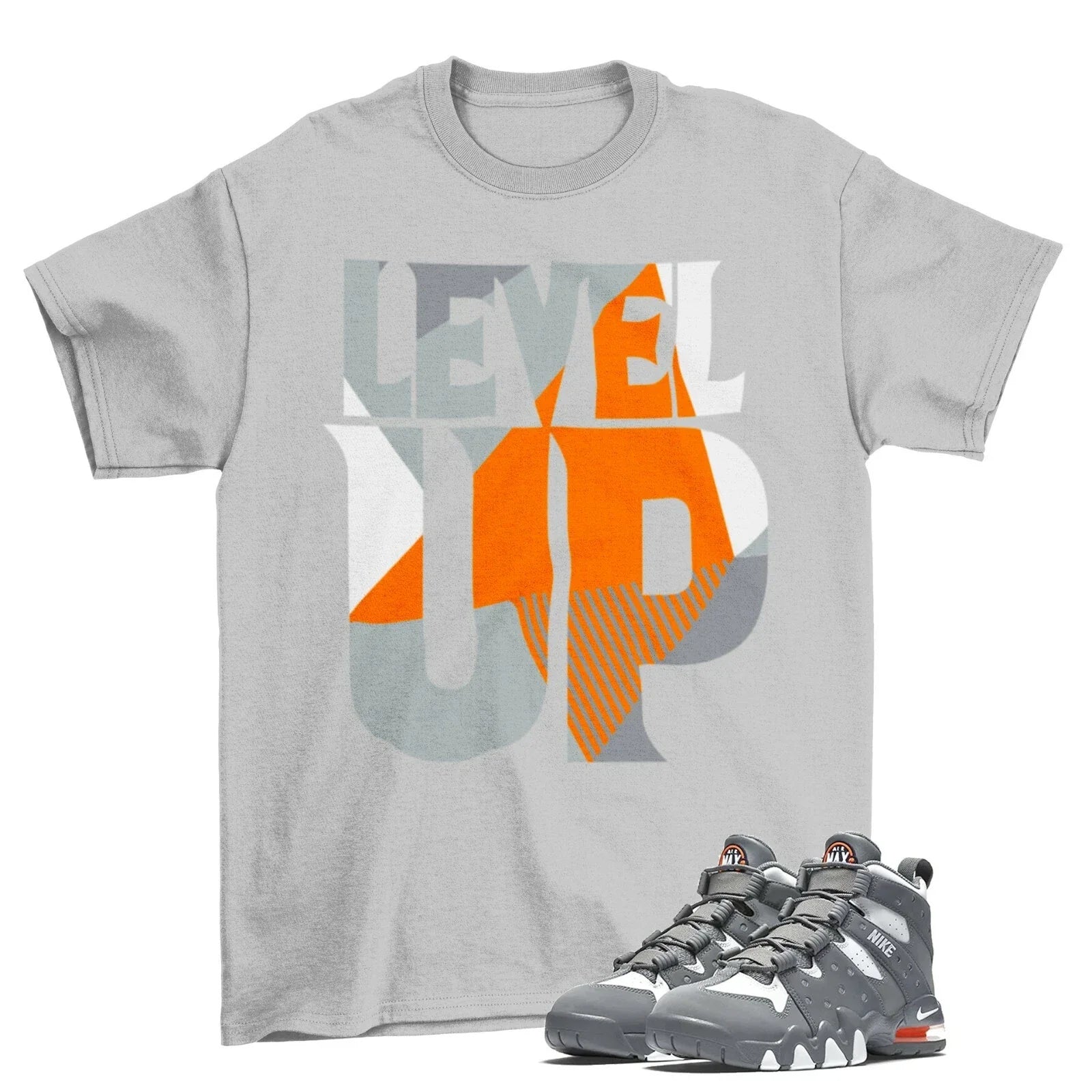Level Up Shirt Heather Grey to Match Air Max 2 CB '94 Cool Grey M8319001 Unisex T-shirt, Sweatshirt, Hoodie, Long Sleeve Tee - T-Shirt, Sweatshirt, Hoodie