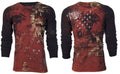 Archaic by Affliction Men's Thermal Shirt BRASS Skull Biker Black Unisex T-shirt, Sweatshirt, Hoodie, Long Sleeve Tee - T-Shirt, Sweatshirt, Hoodie
