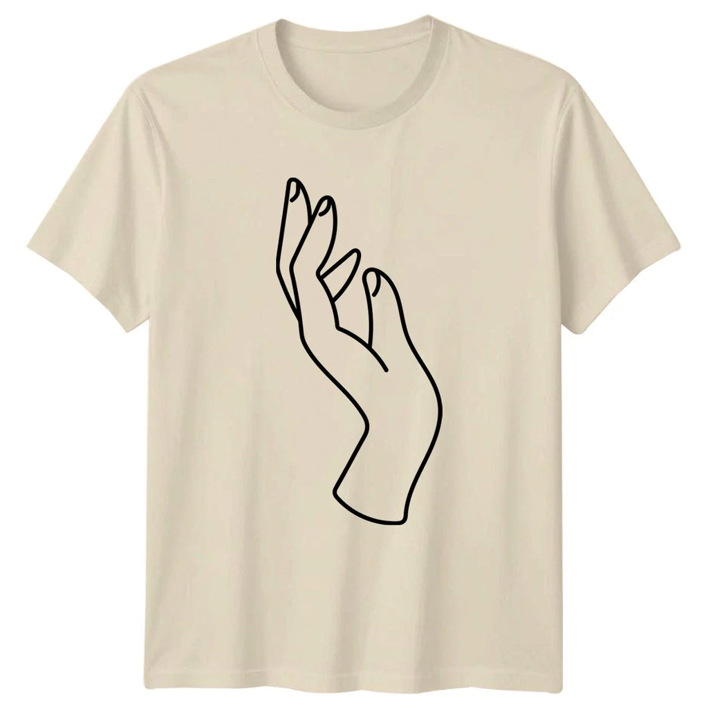 Elegant Hand Gesture Minimal Line Womens T-Shirt Minimalist Art Art Birthday Unisex T-shirt, Sweatshirt, Hoodie, Long Sleeve Tee - T-Shirt, Sweatshirt, Hoodie