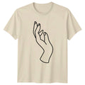 Elegant Hand Gesture Minimal Line Womens T-Shirt Minimalist Art Art Birthday Unisex T-shirt, Sweatshirt, Hoodie, Long Sleeve Tee - T-Shirt, Sweatshirt, Hoodie