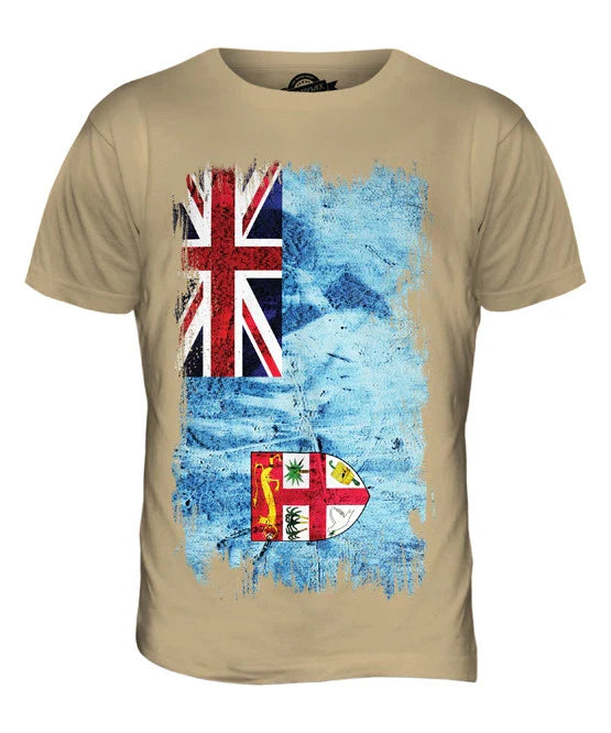 FIJI GRUNGE FLAG MENS T SHIRT TEE SHIRT XS S M L XL 2XL 3XL 4XL 5XL Unisex T-shirt, Sweatshirt, Hoodie, Long Sleeve Tee - T-Shirt, Sweatshirt, Hoodie