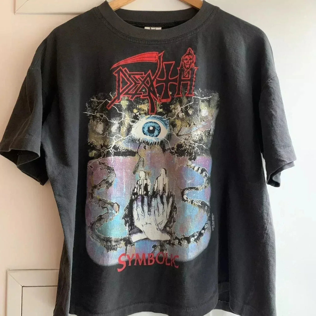 Death Symbolic 1995 Japan Tour Very Rare Retro style T shirt Unisex Unisex T-shirt, Sweatshirt, Hoodie, Long Sleeve Tee - T-Shirt, Sweatshirt, Hoodie