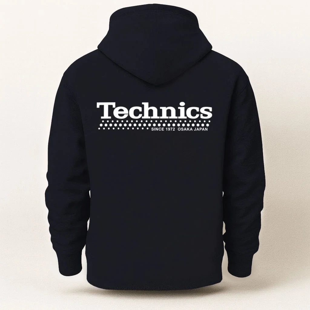 TECHNICS SINCE 1972 OSAKA JAPAN LOGOHOODIE  DJ 1200 TURNTABLE VINYL MUSIC Unisex T-shirt, Sweatshirt, Hoodie, Long Sleeve Tee - T-Shirt, Sweatshirt, Hoodie