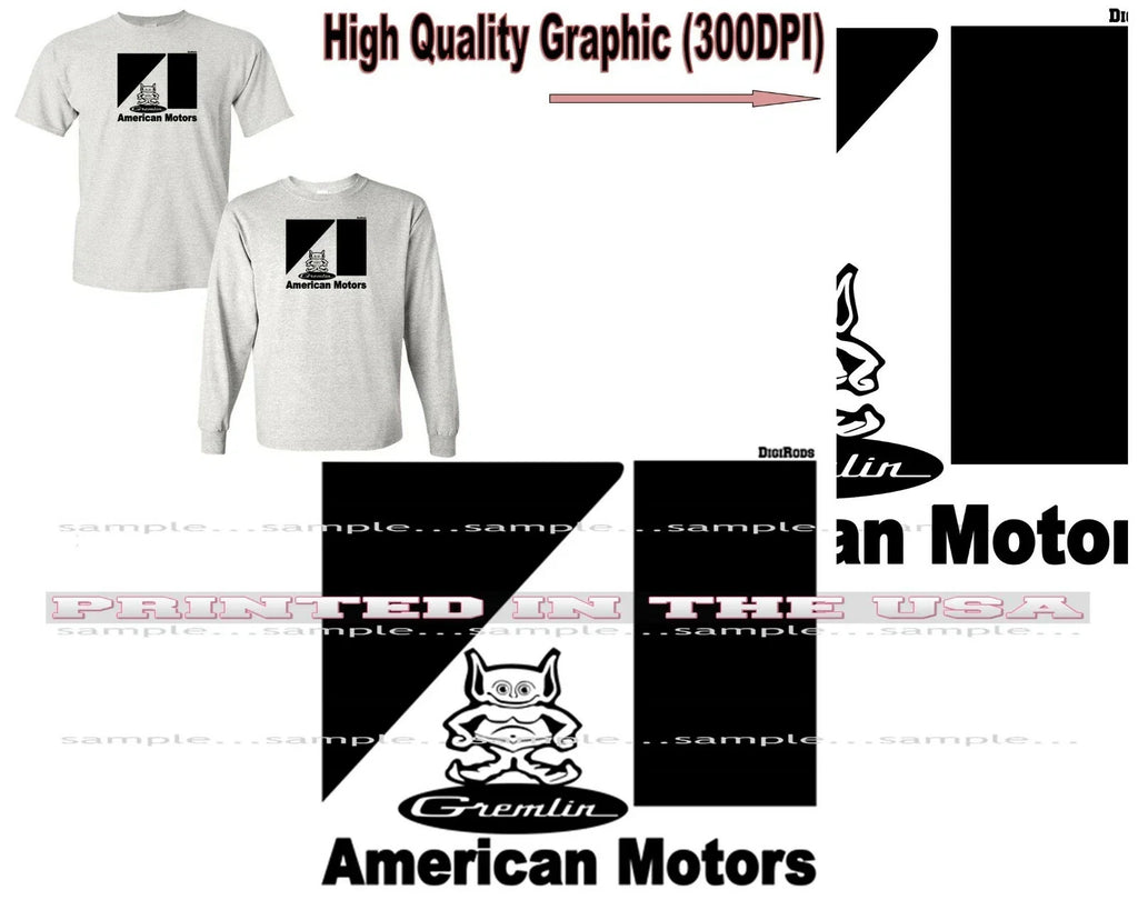 Gremlin American Motors AMC Rare Model Logo Digirods Cartoon Car Gray T Shirt Unisex T-shirt, Sweatshirt, Hoodie, Long Sleeve Tee - T-Shirt, Sweatshirt, Hoodie