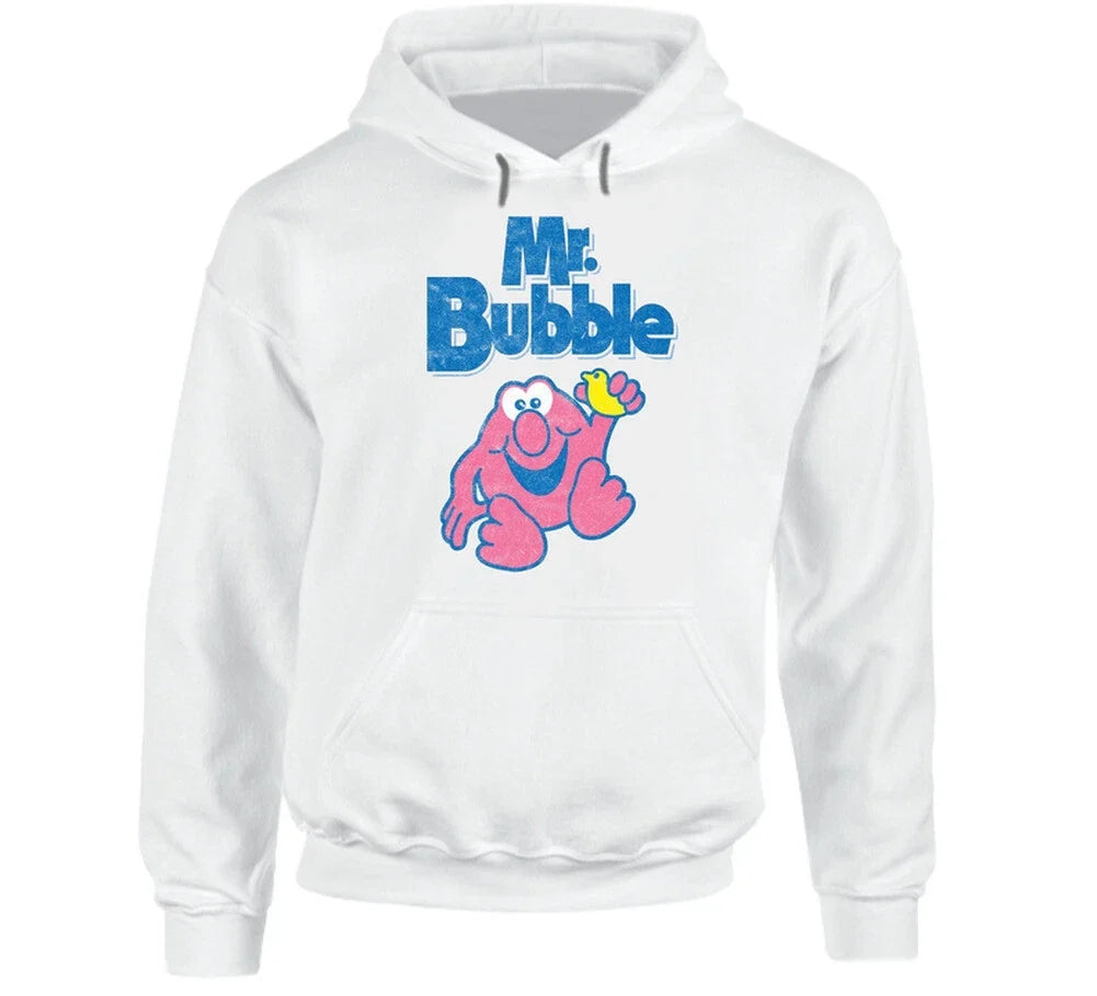 Mr Bubble Retro Vintage Bubblebath Logo Grunge Worn Look Hoodie Unisex T-shirt, Sweatshirt, Hoodie, Long Sleeve Tee - T-Shirt, Sweatshirt, Hoodie