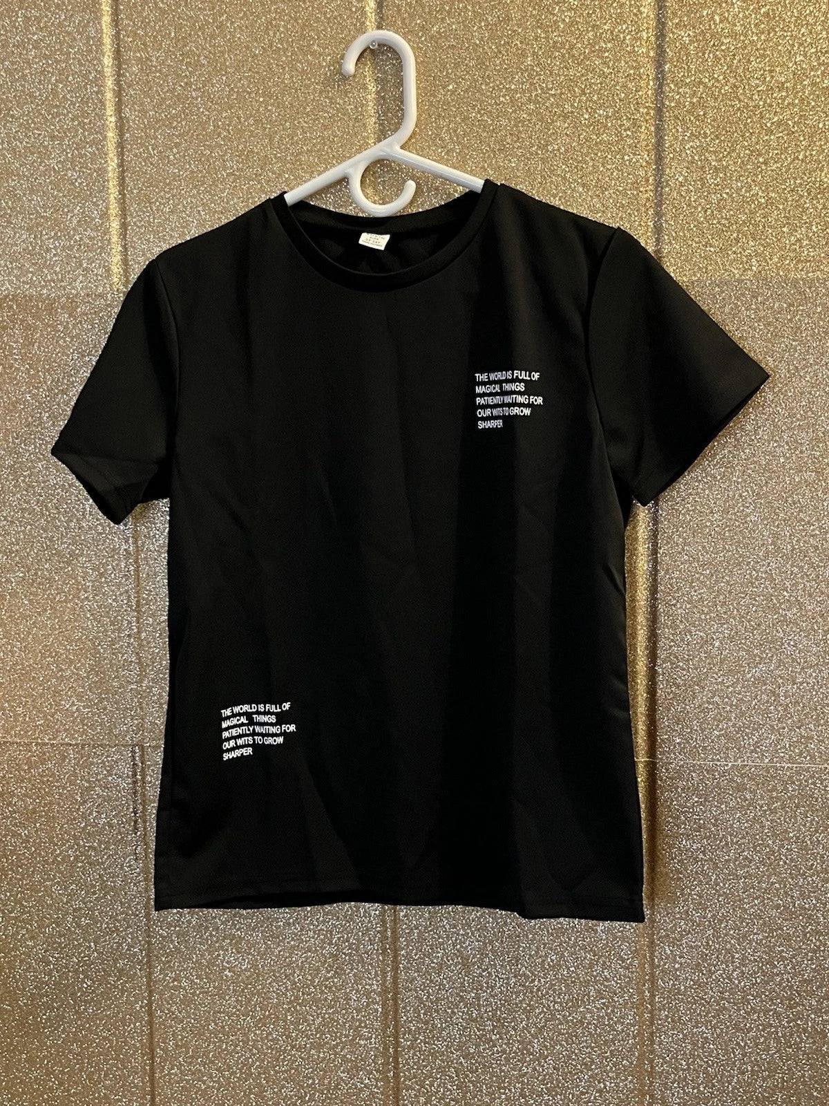 shein Black Graphic Print Cotton Jersey T-Shirt 13-14 yrs Short Sleeve Crew Neck Unisex T-shirt, Sweatshirt, Hoodie, Long Sleeve Tee - T-Shirt, Sweatshirt, Hoodie