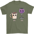Coffee am Wine pm Funny Alcohol Prosecco Mens T-Shirt 100% Cotton Unisex T-shirt, Sweatshirt, Hoodie, Long Sleeve Tee - T-Shirt, Sweatshirt, Hoodie