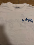 Los Angeles Script Graphic T-Shirt White Minimalist Men's Size L Unisex T-shirt, Sweatshirt, Hoodie, Long Sleeve Tee - T-Shirt, Sweatshirt, Hoodie