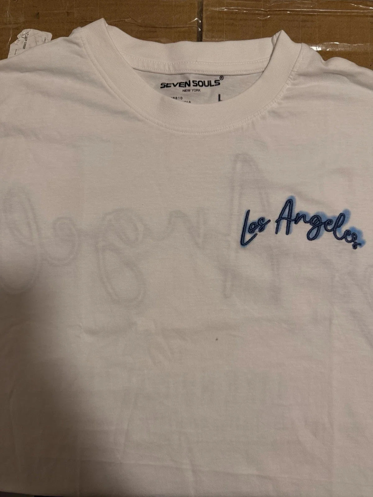 Los Angeles Script Graphic T-Shirt White Minimalist Men's Size L Unisex T-shirt, Sweatshirt, Hoodie, Long Sleeve Tee - T-Shirt, Sweatshirt, Hoodie