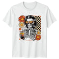 Groovy Skeleton Daisy Summer T-Shirt Indie Aesthetic Retro Style Unisex T-shirt, Sweatshirt, Hoodie, Long Sleeve Tee - T-Shirt, Sweatshirt, Hoodie