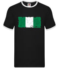 Nigeria Grunge Style Flag - Men Contrast - Nigerian Country Travel Flags Unisex T-shirt, Sweatshirt, Hoodie, Long Sleeve Tee - T-Shirt, Sweatshirt, Hoodie