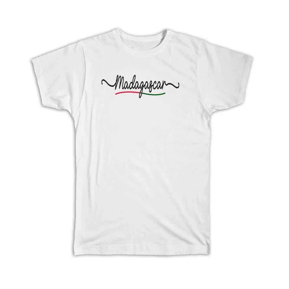 Gift T-Shirt : Madagascar Flag Colors Malagasy Travel Expat Country Minimalist Unisex T-shirt, Sweatshirt, Hoodie, Long Sleeve Tee - T-Shirt, Sweatshirt, Hoodie