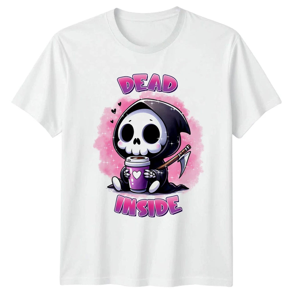 Dead Inside Cute Grim T-Shirt Kawaii Goth Humor Birthday Gift For Him And Her Unisex T-shirt, Sweatshirt, Hoodie, Long Sleeve Tee - T-Shirt, Sweatshirt, Hoodie