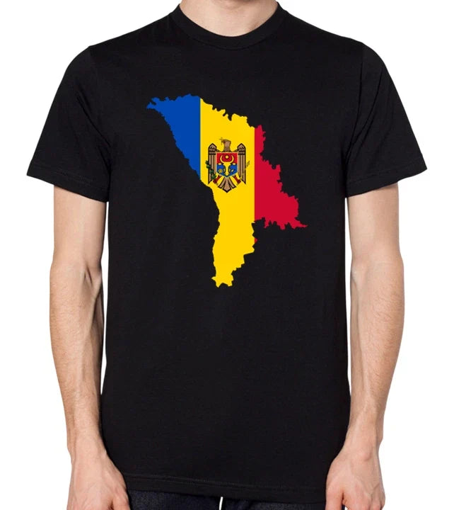 Moldova Flag Map T-Shirt Men Ladies Unisex Top Unisex T-shirt, Sweatshirt, Hoodie, Long Sleeve Tee - T-Shirt, Sweatshirt, Hoodie