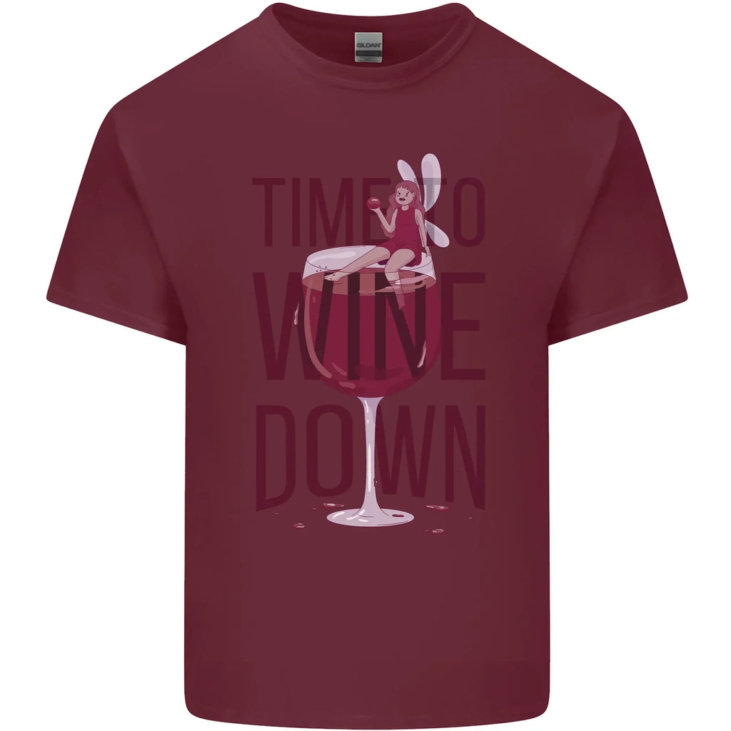 Time to Wine Down Funny Alcohol Mens Cotton T-Shirt Tee Top Unisex T-shirt, Sweatshirt, Hoodie, Long Sleeve Tee - T-Shirt, Sweatshirt, Hoodie