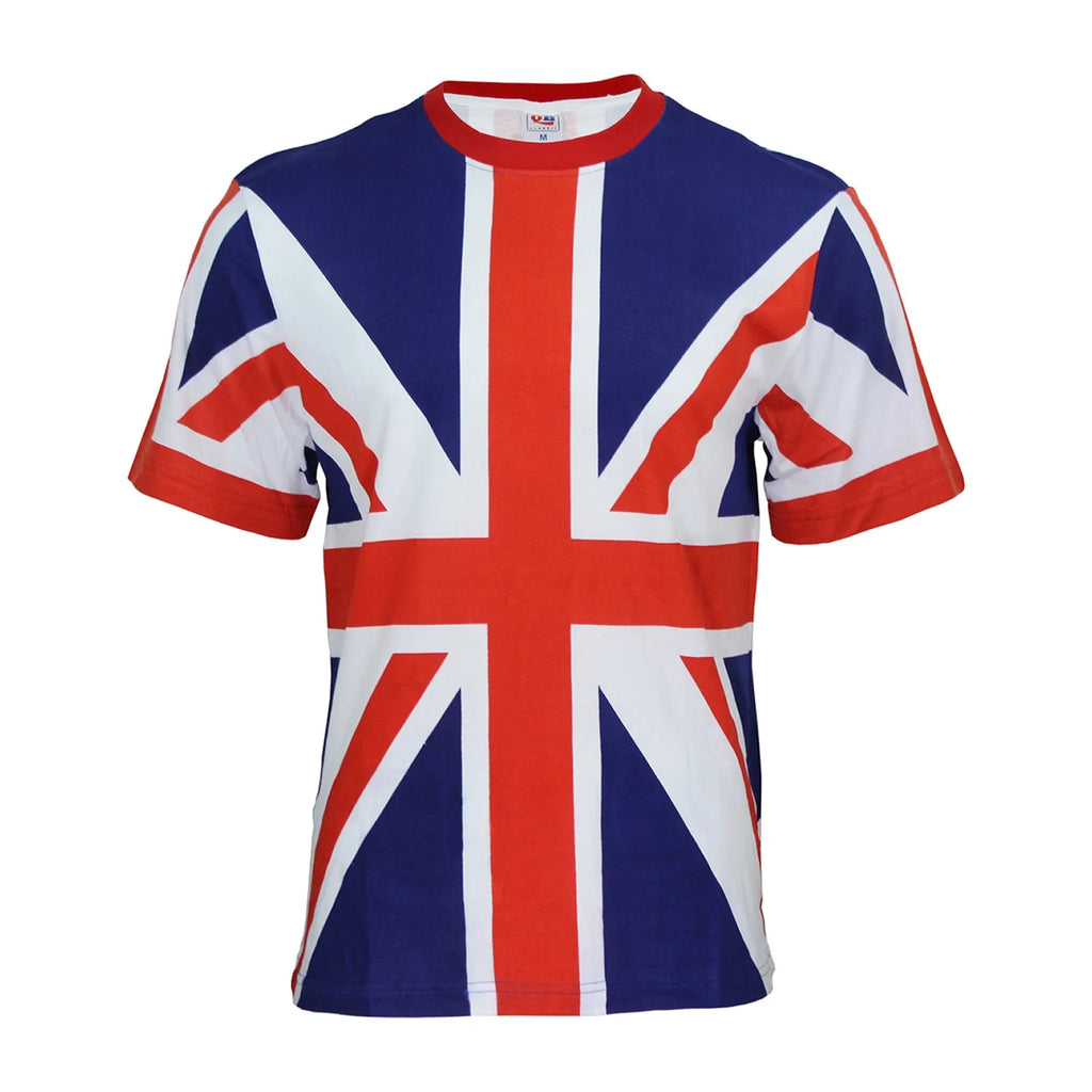 Union Jack T-Shirt Crew Neck Unisex 100% Cotton UK Stock Fast Delivery Unisex T-shirt, Sweatshirt, Hoodie, Long Sleeve Tee - T-Shirt, Sweatshirt, Hoodie