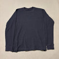 Uniqlo Mens Waffle Knit Thermal Long Sleeve Small Crewneck Navy Blue Minimalist Unisex T-shirt, Sweatshirt, Hoodie, Long Sleeve Tee - T-Shirt, Sweatshirt, Hoodie
