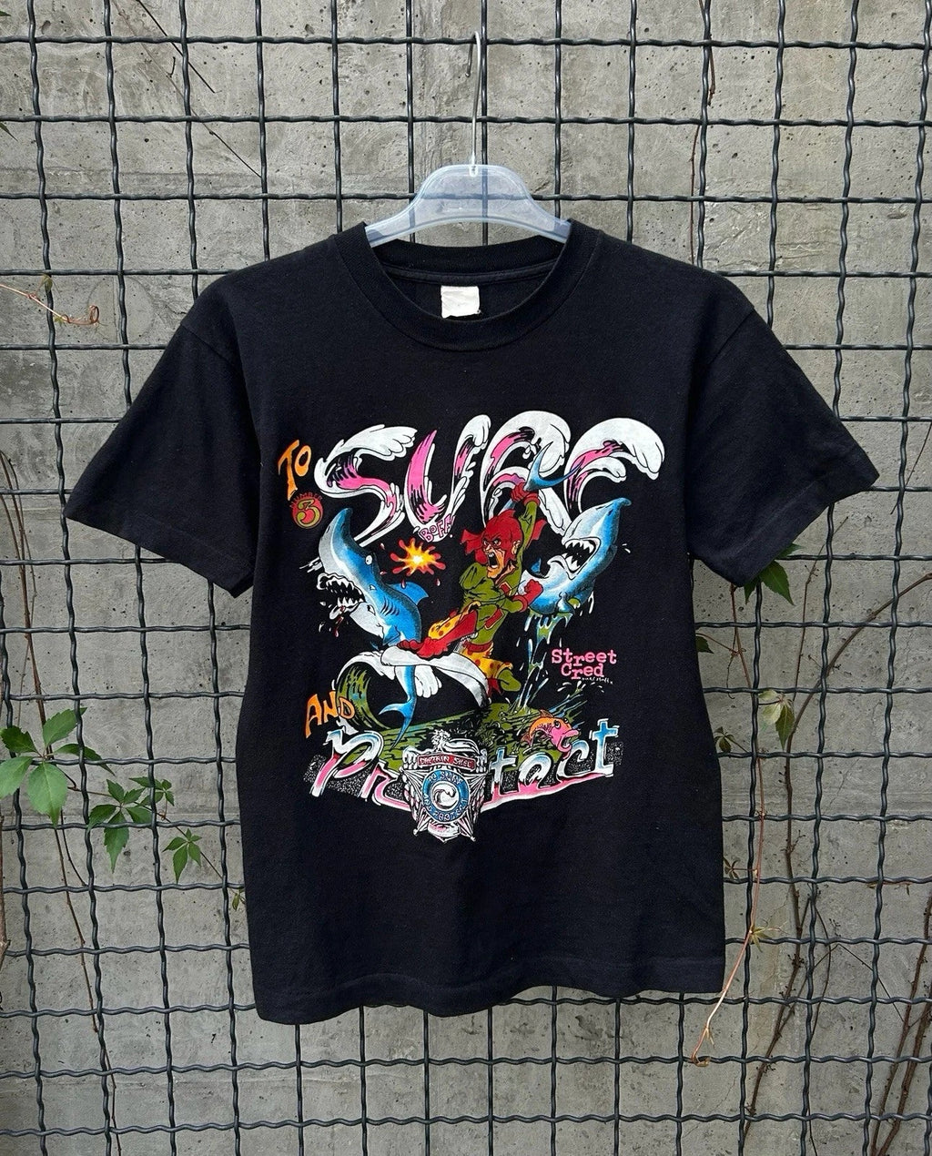 Vintage 90s Street Cred To Surf And Protect Comics T-shirt Size XS Unisex T-shirt, Sweatshirt, Hoodie, Long Sleeve Tee - T-Shirt, Sweatshirt, Hoodie