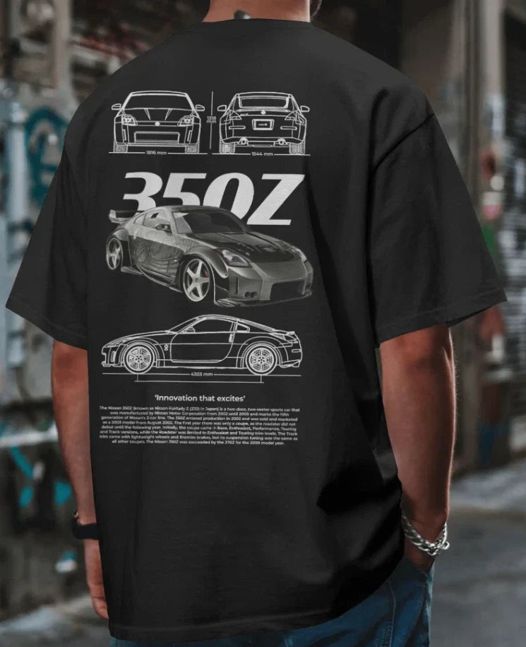350Z Fan Art TShirt 100% Cotton Nissan JDM Fairlady Z Graphic Unisex Tee Unisex T-shirt, Sweatshirt, Hoodie, Long Sleeve Tee - T-Shirt, Sweatshirt, Hoodie