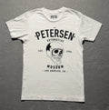 Pete By Petersen Deathly Ride T-Shirt Mens Small White Graphic Tee USA Made Unisex T-shirt, Sweatshirt, Hoodie, Long Sleeve Tee - T-Shirt, Sweatshirt, Hoodie