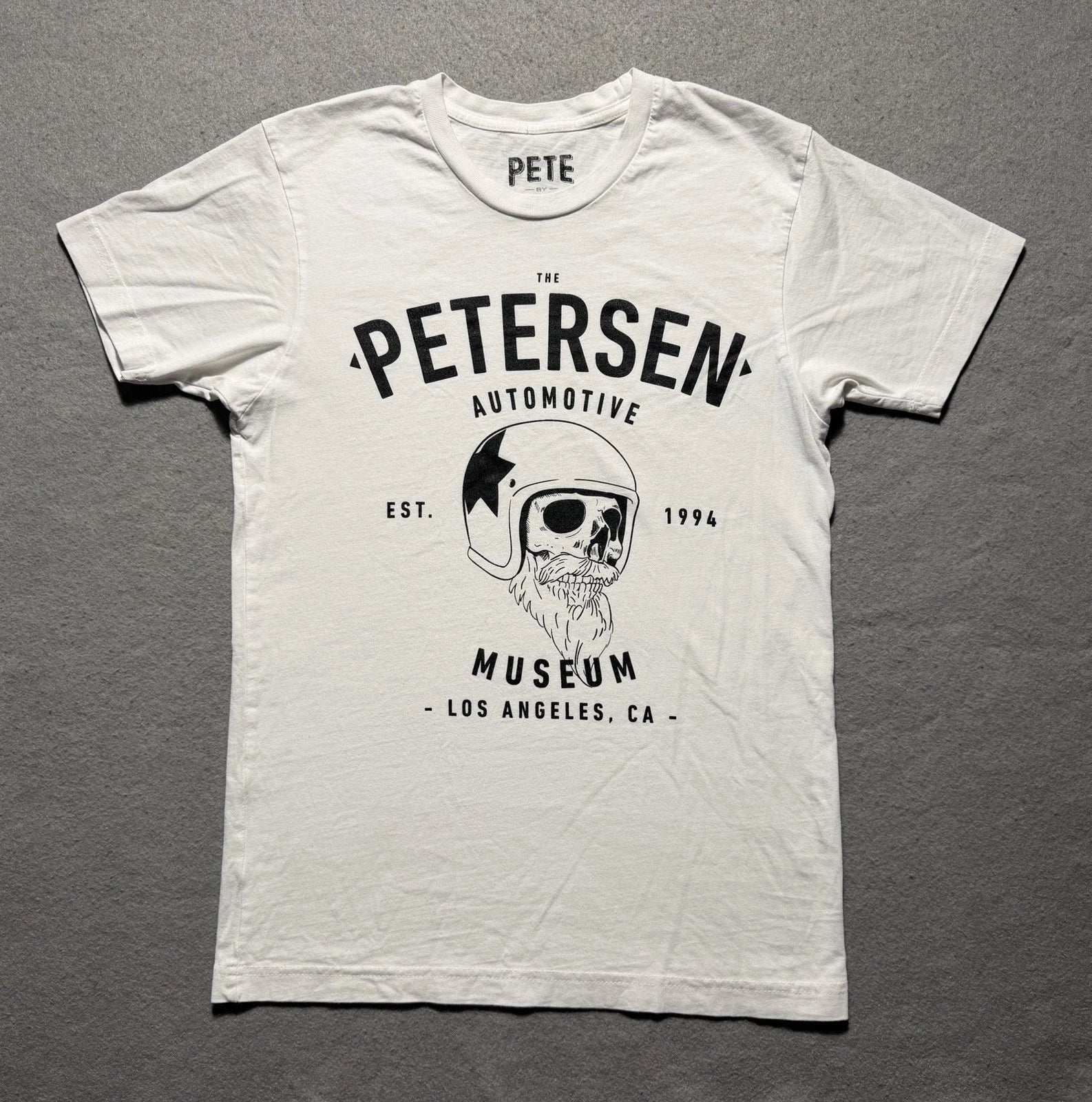 Pete By Petersen Deathly Ride T-Shirt Mens Small White Graphic Tee USA Made Unisex T-shirt, Sweatshirt, Hoodie, Long Sleeve Tee - T-Shirt, Sweatshirt, Hoodie