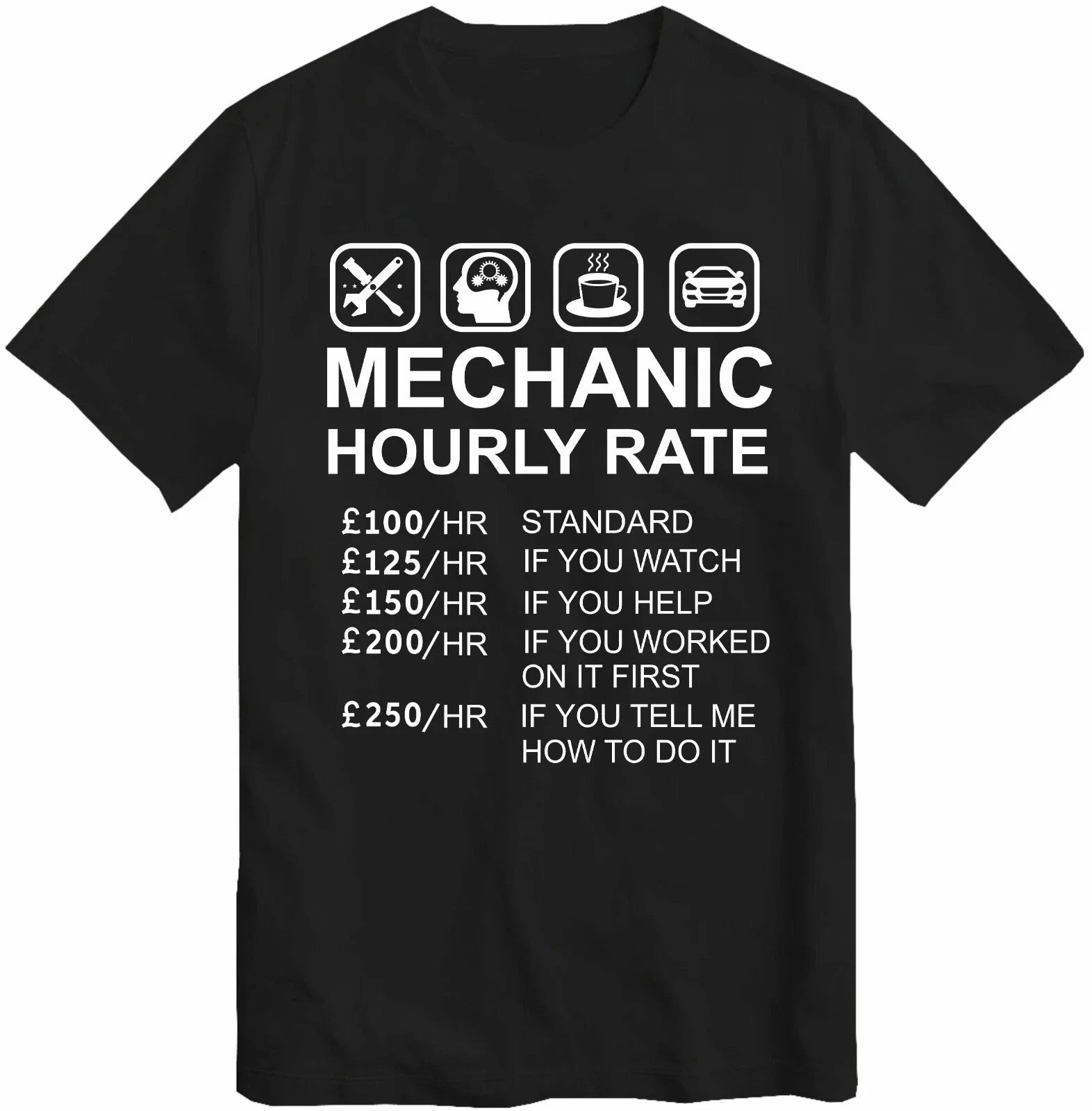 Mechanic Hourly Rate T-Shirt Gift for Car Mechanic Automobile Car Mechanic Top Unisex T-shirt, Sweatshirt, Hoodie, Long Sleeve Tee - T-Shirt, Sweatshirt, Hoodie