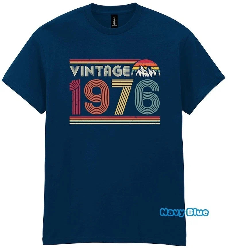 Vintage 1976 T-shirt Retro Classic Style 50th Birthday Gift All size S-5XL Unisex T-shirt, Sweatshirt, Hoodie, Long Sleeve Tee - T-Shirt, Sweatshirt, Hoodie