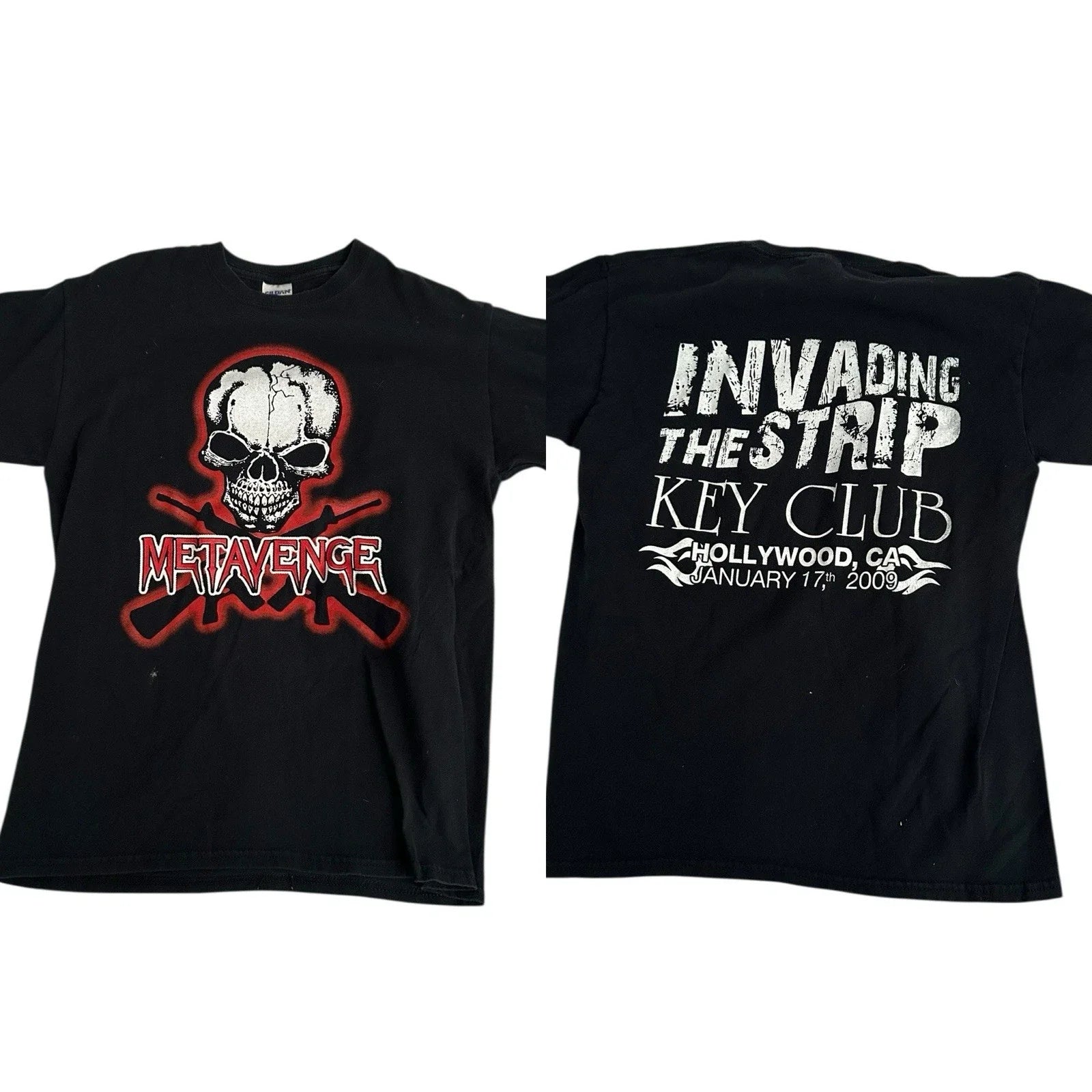 Metavenge Metal Band 2009 California Tour Tee Gildan M Y2K Grunge Skull Unisex T-shirt, Sweatshirt, Hoodie, Long Sleeve Tee - T-Shirt, Sweatshirt, Hoodie