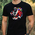 Mens Christmas Gorilla Theme Cotton T-Shirt Size XS to 5XL Unisex T-shirt, Sweatshirt, Hoodie, Long Sleeve Tee - T-Shirt, Sweatshirt, Hoodie