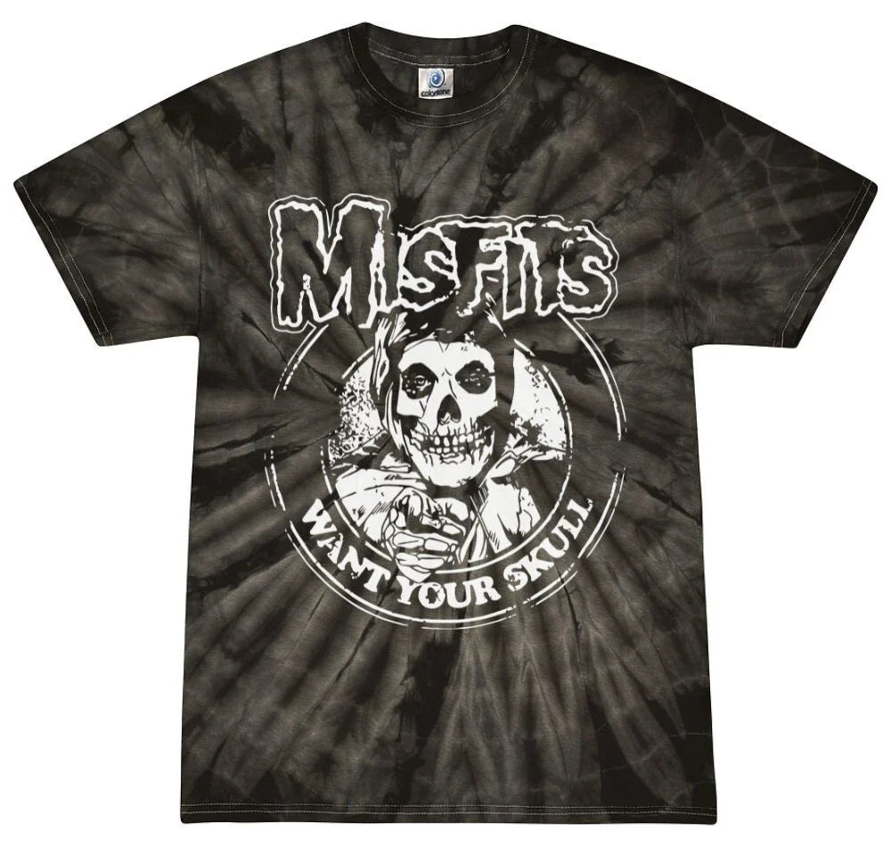 Misfits Skulls Tie-Dye T-Shirt Punk Rock Band on Youth & Adult Size Tees Unisex T-shirt, Sweatshirt, Hoodie, Long Sleeve Tee - T-Shirt, Sweatshirt, Hoodie