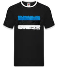Estland Grunge Flagge - Herren Ringer - Tallinn Europa Country Estnische Reise Unisex T-shirt, Sweatshirt, Hoodie, Long Sleeve Tee - T-Shirt, Sweatshirt, Hoodie