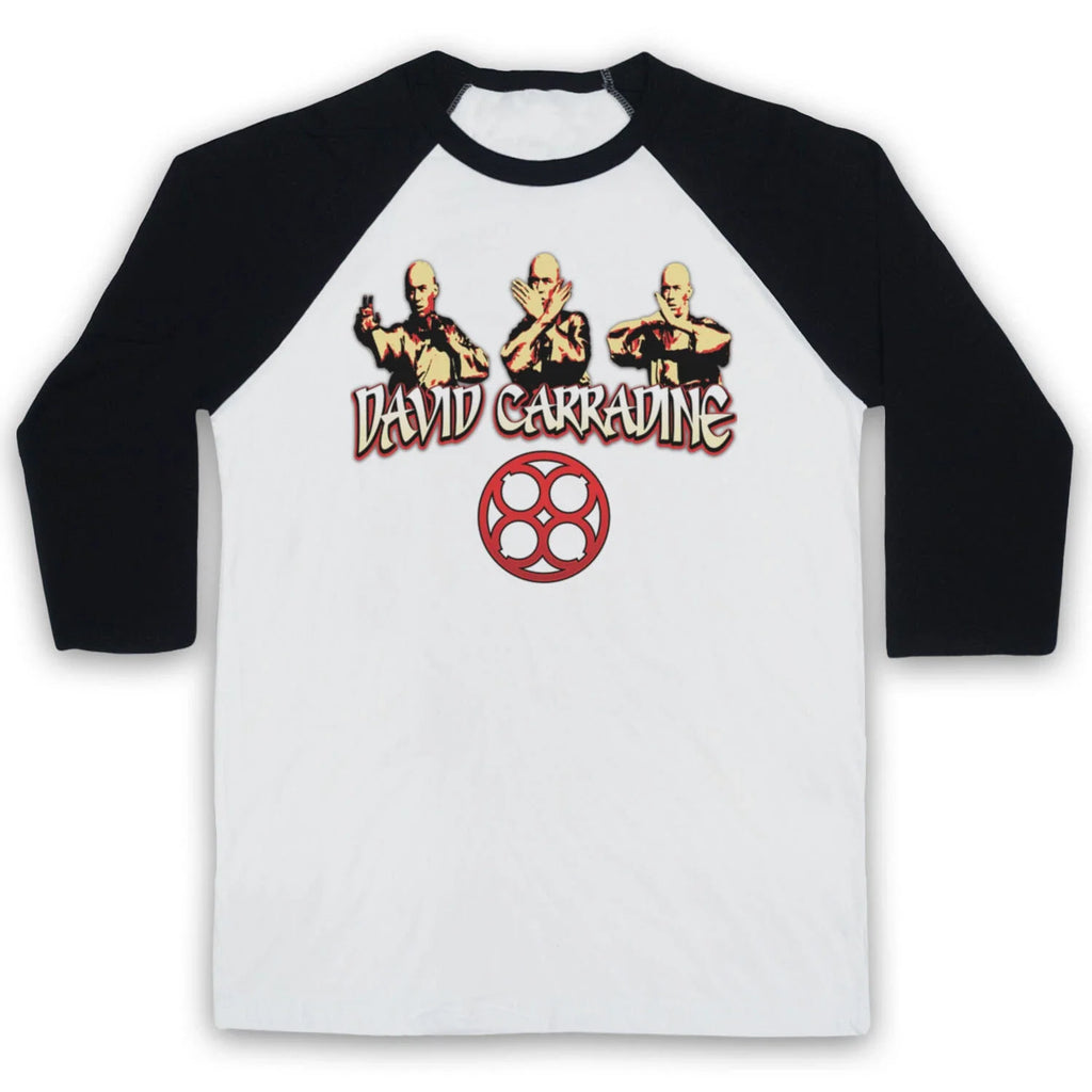 KUNG FU 3 POSES UNOFFICIAL CARRADINE KWAI CHANG CAINE 3/4 SLEEVE BASEBALL TEE Unisex T-shirt, Sweatshirt, Hoodie, Long Sleeve Tee - T-Shirt, Sweatshirt, Hoodie