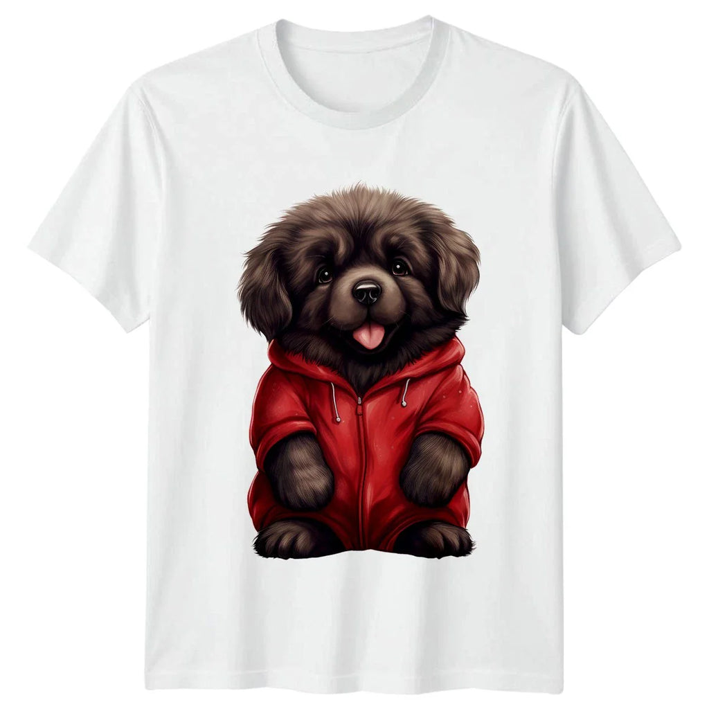 Cute Dog In Hoodie Animals Dogs Mens T-Shirt Womens Tee Graphic Top Puppy Design Unisex T-shirt, Sweatshirt, Hoodie, Long Sleeve Tee - T-Shirt, Sweatshirt, Hoodie