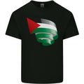 Curled Palestine Flag Palestinian Day Football Mens Cotton T-Shirt Tee Top Unisex T-shirt, Sweatshirt, Hoodie, Long Sleeve Tee - T-Shirt, Sweatshirt, Hoodie