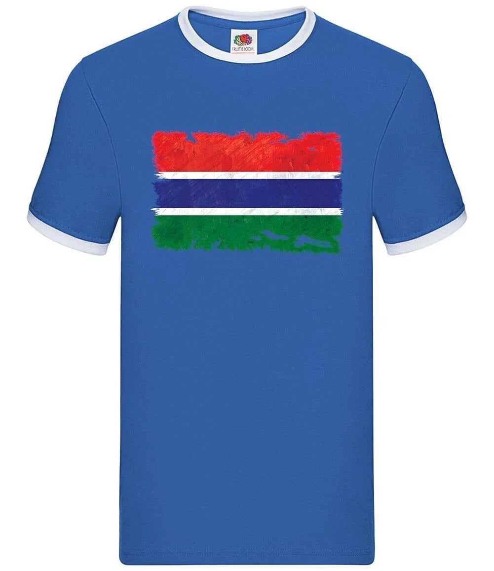 The Gambia Grunge Style Flag - Men Ringtone - Banjul Country Travel Flags Unisex T-shirt, Sweatshirt, Hoodie, Long Sleeve Tee - T-Shirt, Sweatshirt, Hoodie
