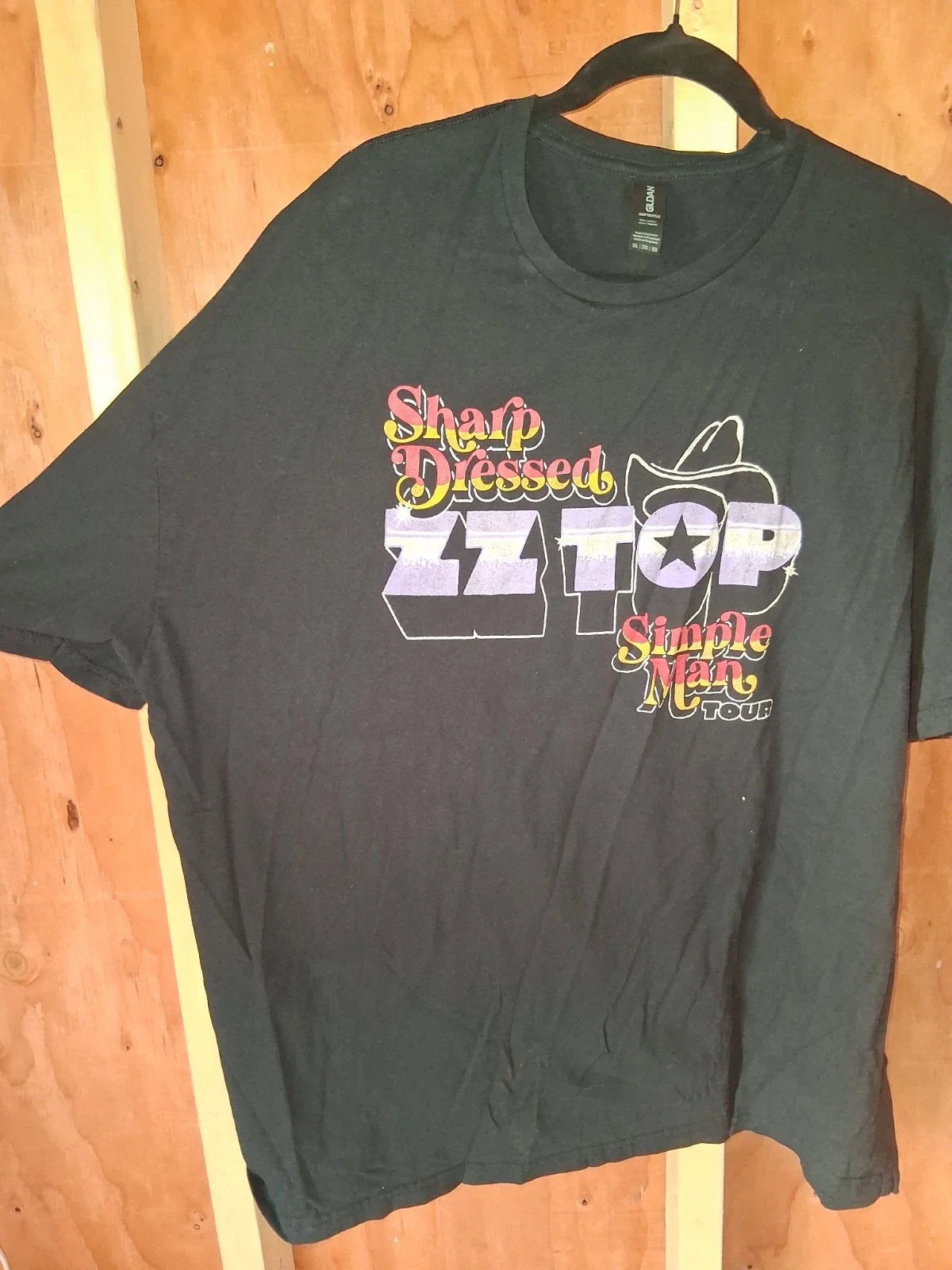 ZZ Top Shirt Mens 3XL Black Band Concert Tour Sharp Dressed Simple Man 2023 Unisex T-shirt, Sweatshirt, Hoodie, Long Sleeve Tee - T-Shirt, Sweatshirt, Hoodie