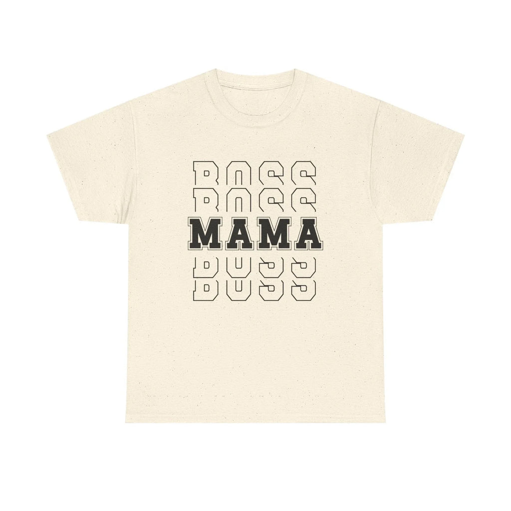 Mama Boss tee | Repeating 'BOSS' outline with bold MAMA graphic Unisex T-shirt, Sweatshirt, Hoodie, Long Sleeve Tee - T-Shirt, Sweatshirt, Hoodie
