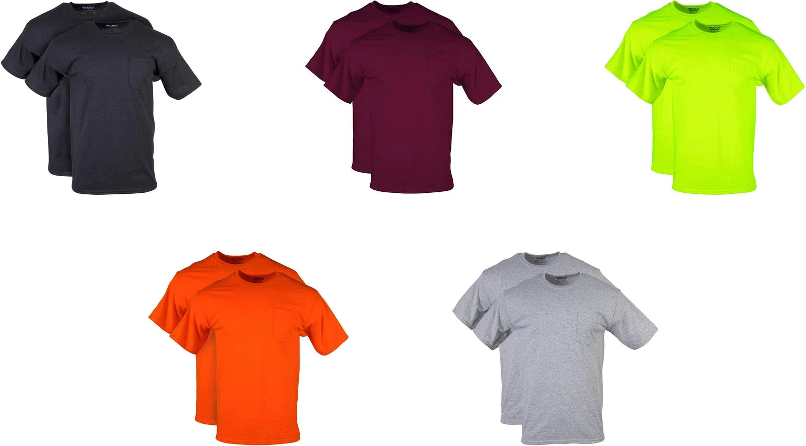 Gildan Men's DryBlend Workwear T-Shirts with Pocket (2 Pack) Unisex T-shirt, Sweatshirt, Hoodie, Long Sleeve Tee - T-Shirt, Sweatshirt, Hoodie